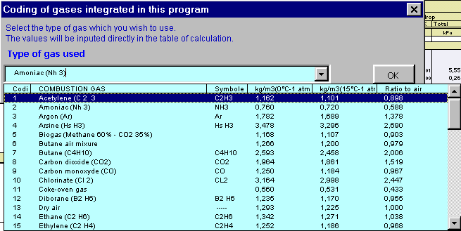 Pressure loss calculation for gas supply. Local head losses. Gas density. Gas specific gravity. Natural gas properties